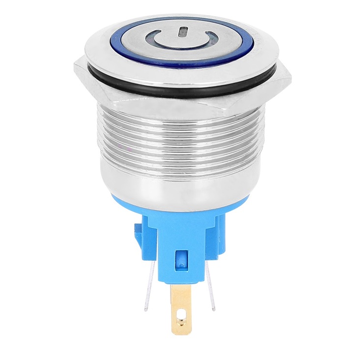 2 db-os nyomógombos kapcsolókészlet 22 mm-es 6 tűs, Enforose, rozsdamentes acél, IP65, többszínű