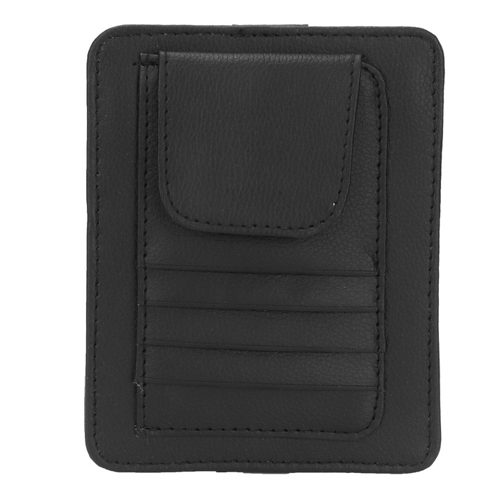 Jormftte autós szemüveg- és kártyatartó, kompakt design, fekete