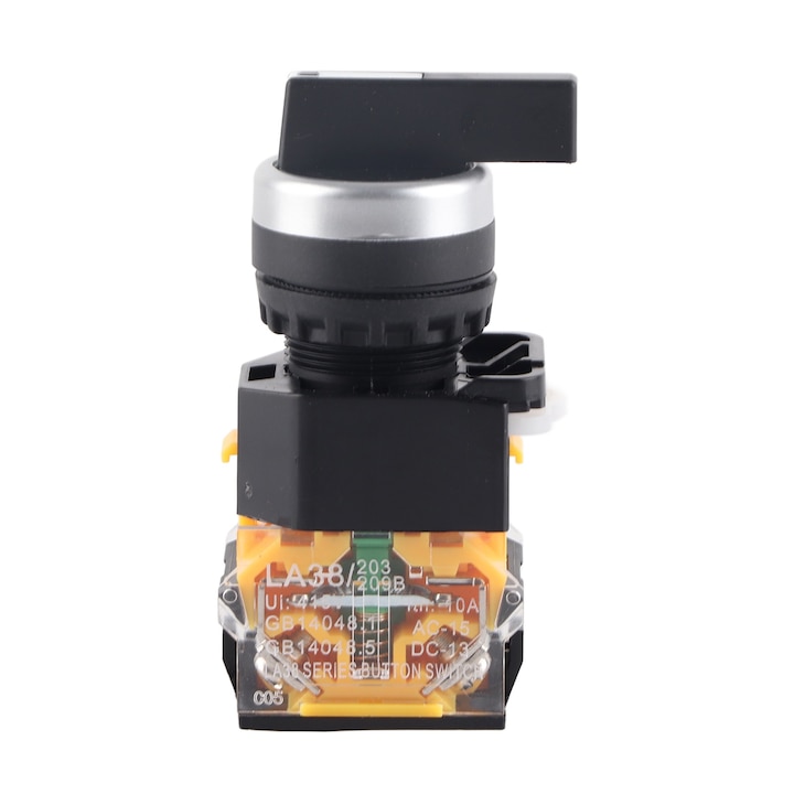 Önvisszaállító forgókapcsoló, Jormftte, műanyag, fekete