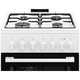 Готварска печка Electrolux LKK520032W, Комбинирана, 4 горелки, Безопасен котлон, Вградено запалване, Електрическа фурна, SteamBake, AirFry, Таймер, Electric grill, Клас А, 50 см, Бял