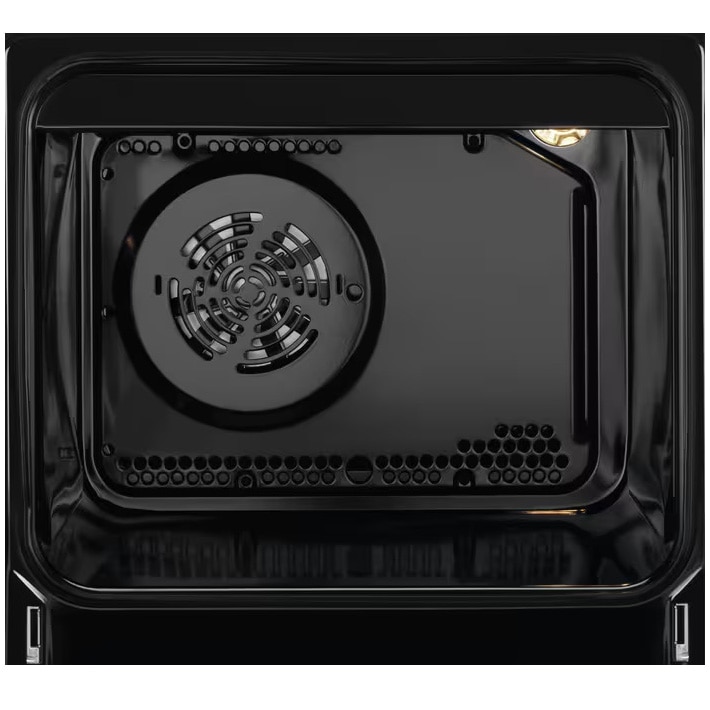 Aragaz AEG CKB56490BW, Mixt, 4 arzatoare , Siguranta plita, Aprindere integrata, Gratare fonta, Cuptor electric, SteamBake, AirFry, Timer, Grill electric, Clasa A, 50 cm, Alb