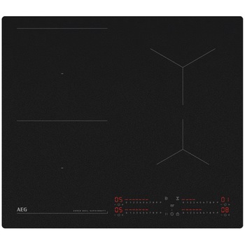 Plita incorporabila AEG TI64IB10IZ, Inductie, 4 zone de gatit, Booster, Timer, Sense Boil, Control touch, 60 cm, Negru