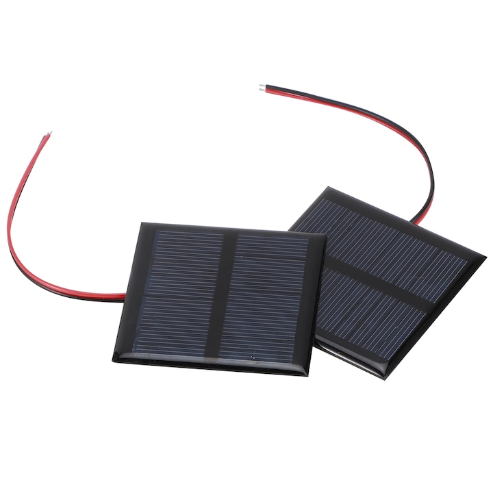 Комплект от 2 слънчеви панела, Mmgoqqt, 5.5V, 0.6W