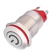 Jormftte fém kapcsoló, 4 tűs, LED, vízálló, 12mm, fehér, 3~9V