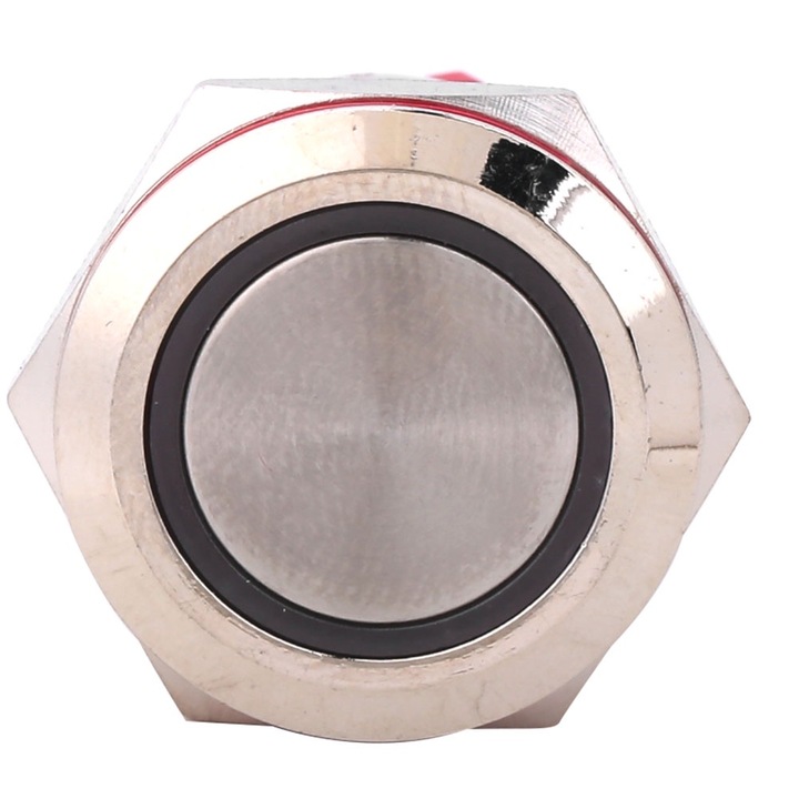 Jormftte 19mm 1NO 1NC fém kapcsoló világítással, rozsdamentes acél, korrózióálló, DC9~30V