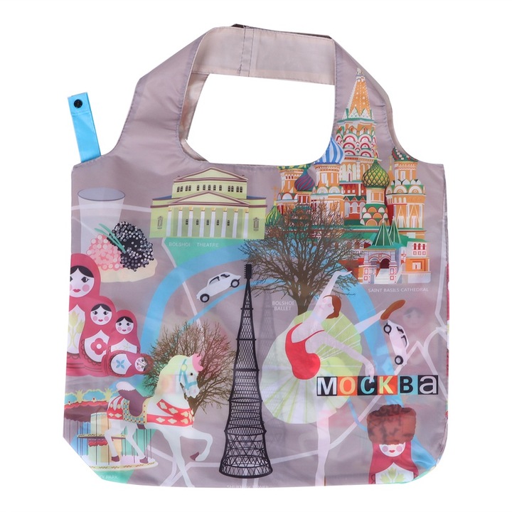 Jormftte válltáska, összecsukható, tartós, környezetbarát, bevásárláshoz és utazáshoz, 30x40cm