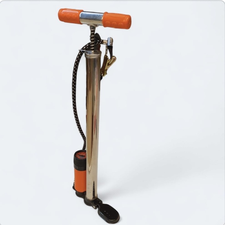 Pompa metalica auto manuala cu manometru