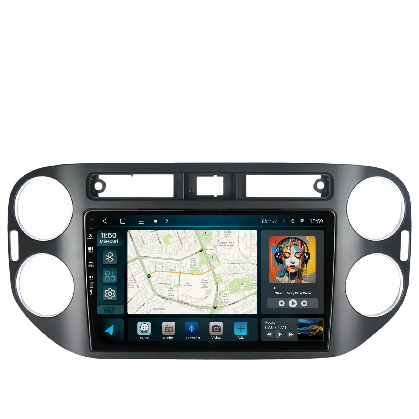 Navigatie HUB64 Volkswagen Tiguan (2006-2016), 4GB RAM, Android 13