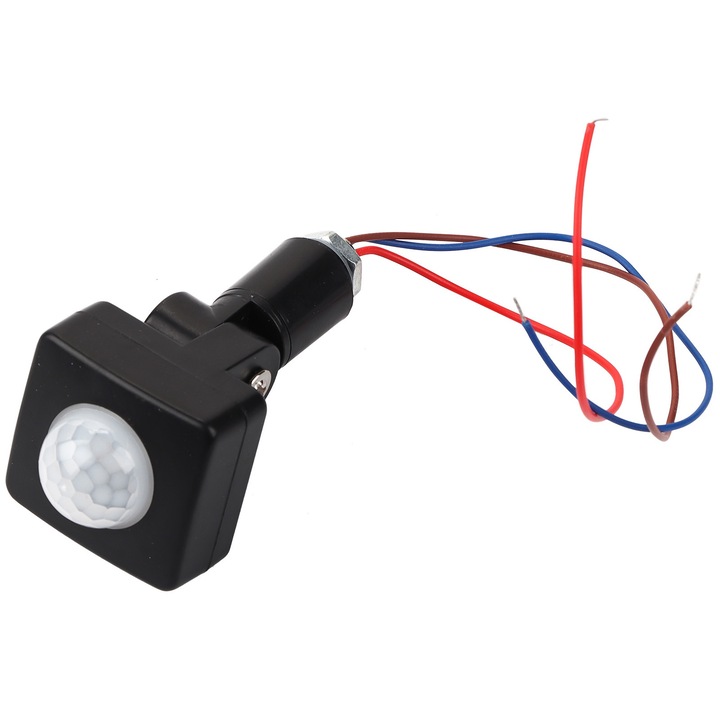Автоматичен превключвател с PIR сензор за движение Mmgoqqt, 90-250V, 12m, регулируем, за градинска лампа