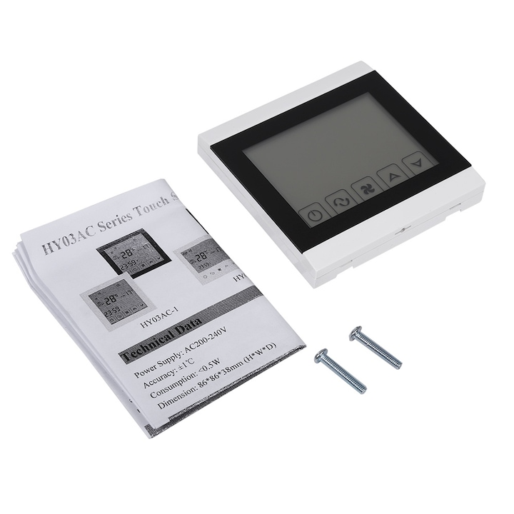 Програмируем термостат с LCD сензорен екран, Mmgoqqt, вътрешен и външен температурен сензор, 220~240V