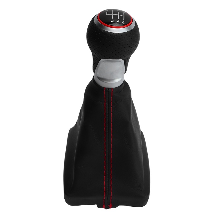 Maner schimbator de viteze auto, 6 trepte, ergonomic, pentru A6 C6 2004-2011, negru