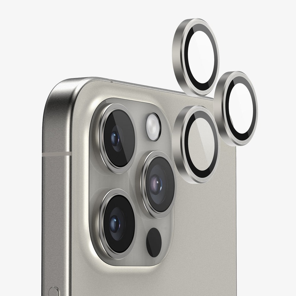 Folie Camera Daden din sticla pentru iPhone 16 Pro/ 16 Pro Max, Full Cover, Protectie Profesionala, Ultra Rezistenta, Calitate Premium, Natural Titanium