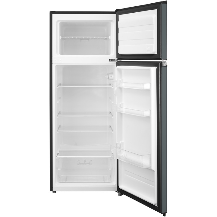Frigider cu doua usi Tesla RD2100MBE, 207 l, Iluminare LED, Clasa E, Usi reversibile, H 143 cm, Negru
