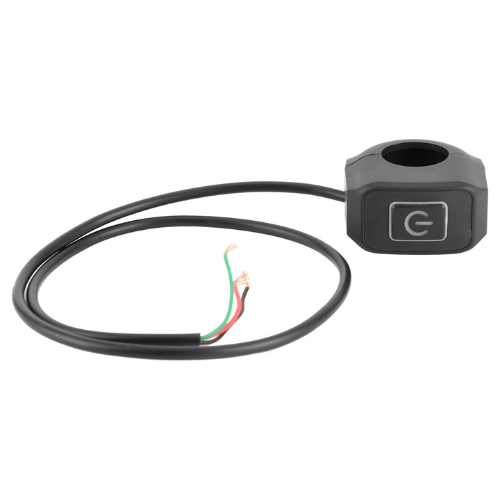Comutator maner motocicleta Bizaical, 22mm, LED alb, impermeabil, ON/OFF