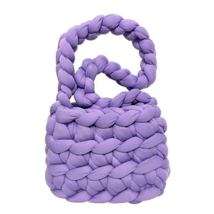 Gyapjú válltáska, Jormftte, kézzel szőtt, lila, mindennapi használatra