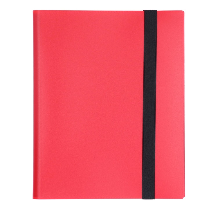 Kártyagyűjtő album, Jormftte, 20 oldal, 9 zseb, nagy kapacitású, piros