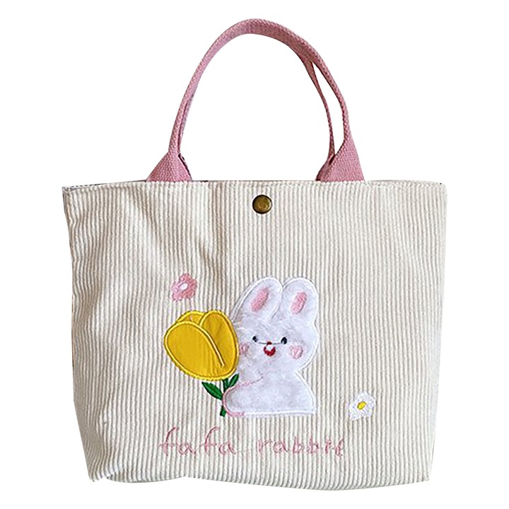 Női táska Jormftte, sárga virágmintás, kompakt, könnyű, gombos záródású, bevásárláshoz.