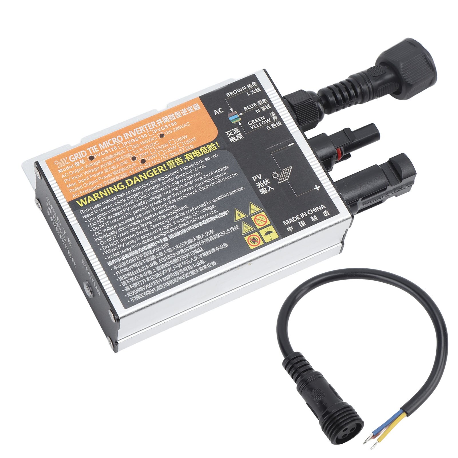 Doremifa Invertor Invertor fotovoltaic micro retea 120W, Jormftte, protectie la tensiune ...