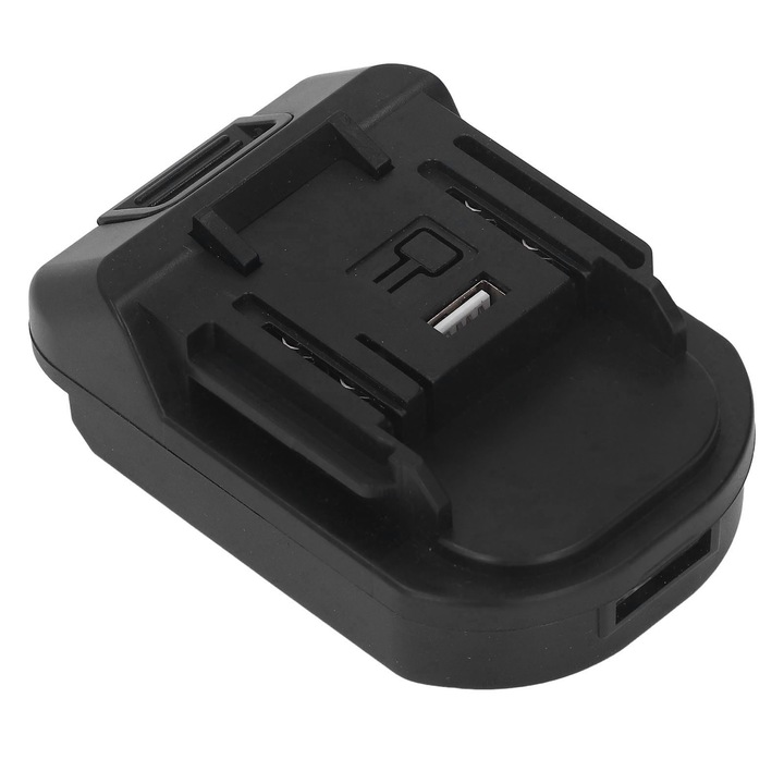 Jormftte 18V - 20V akkumulátor adapter USB interfésszel, rövidzárlat elleni védelemmel, ABS anyagból