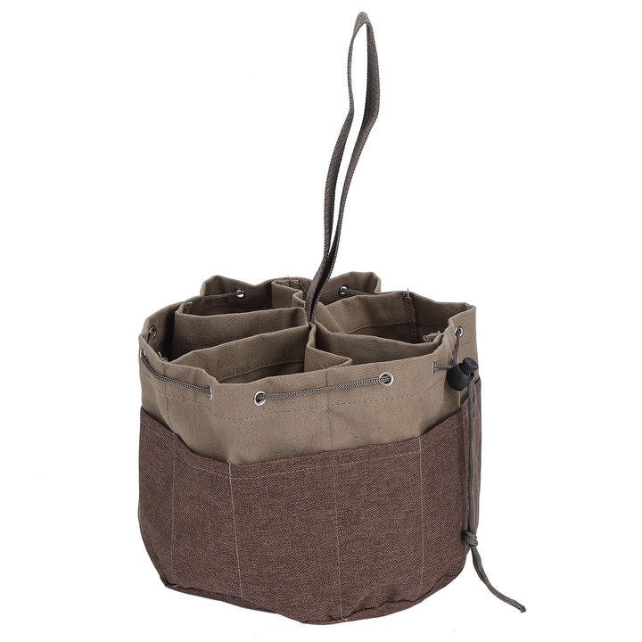 Jormftte szerszámos táska, nagy kapacitású, több zsebes kialakítás, fekete színű, méretei 30x45cm