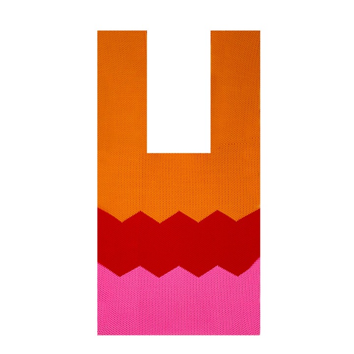 Jormftte válltáska, kötött modell, többszínű, 25x50cm