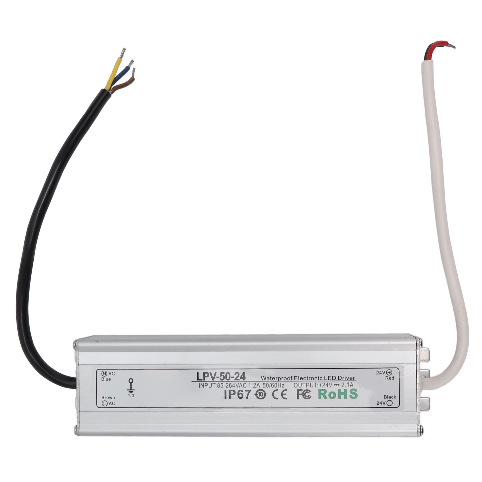 Transformator LED 50W, RoHS, protectie multipla, carcasa din aliaj