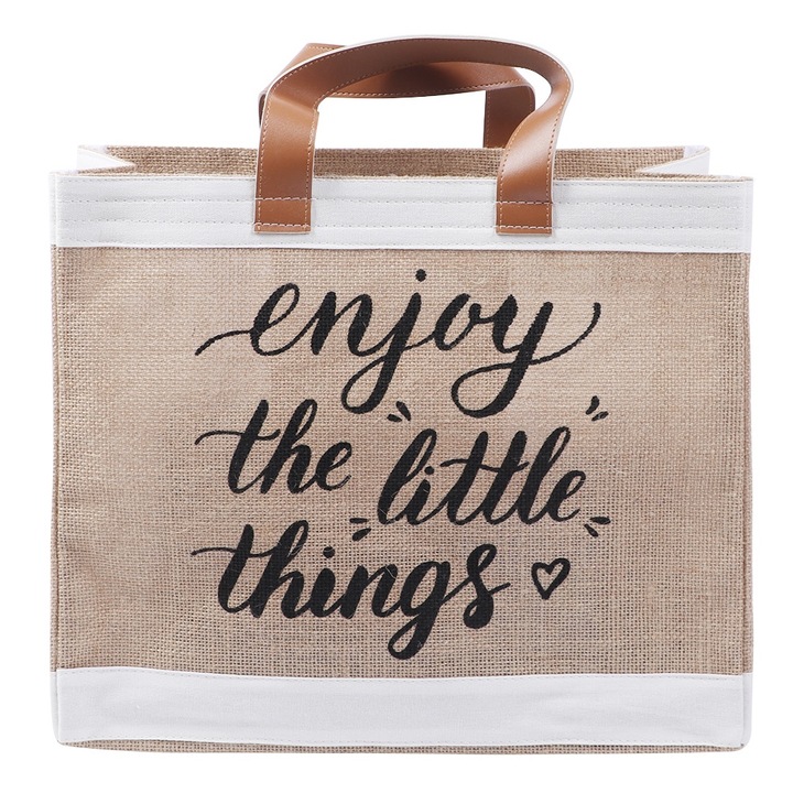 Újrafelhasználható pamut és lenvászon válltáska, nagy kapacitású, vízálló, többszínű