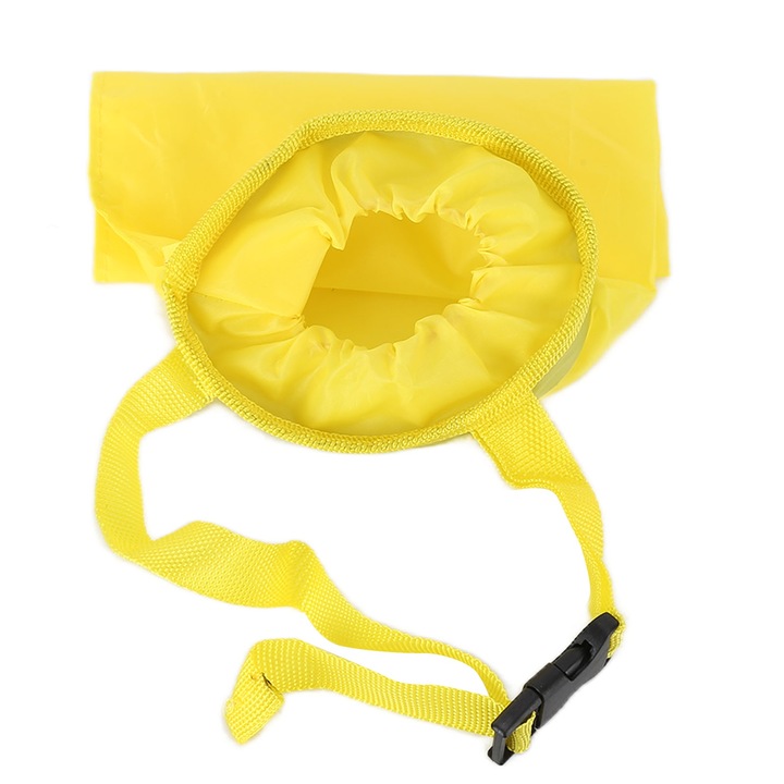 Jormftte többfunkciós autós szemetes, oxford anyag, sárga, rugalmas nyílással, állítható pánttal