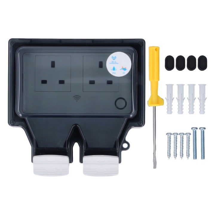 Jormftte intelligens konnektor, WiFi, hangvezérlés, IP66 vízálló, látható design, 110-250V