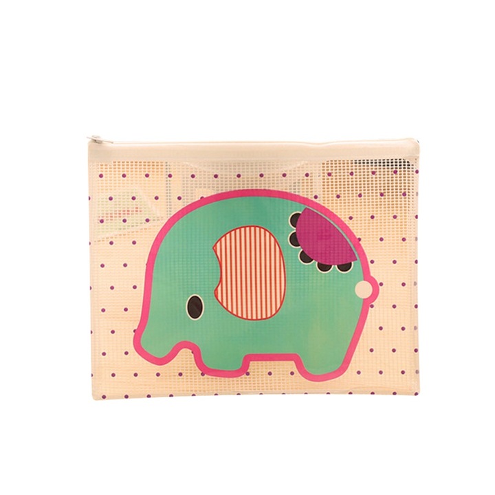 Jormftte átlátszó tolltartó állatos mintával, ceruzáknak és kiegészítőknek, M