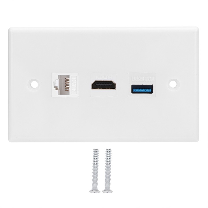 Aljzatpanel, Jormftte, CAT6 HDMI USB 3.0 interfésszel, falra szerelhető, ABS anyag, tartós