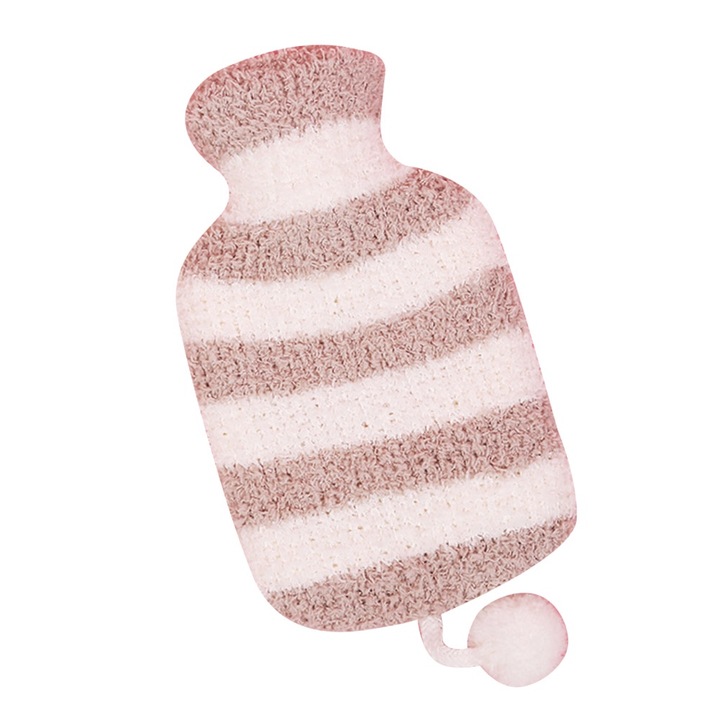 Jormftte testmelegítő, mini melegvizes palack, barna