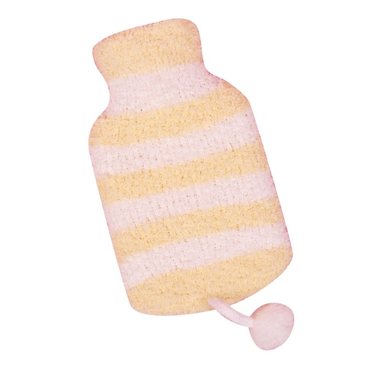 Jormftte testmelegítő, mini melegvizes palack, rajzfilm mintás design, sárga