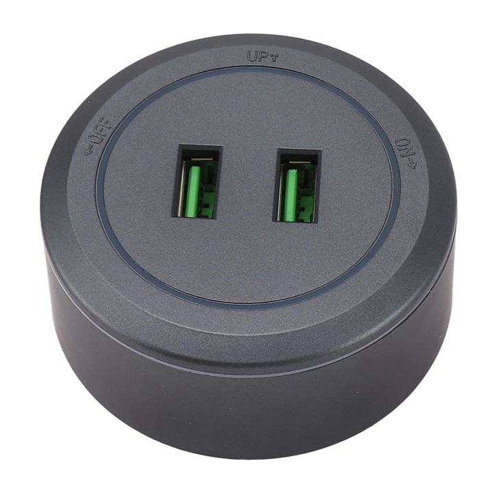 Jormftte eltávolítható USB aljzat, 110-250V, multifunkcionális kialakítás, szürke szín