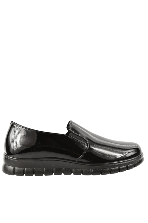 Pantofi casual, dama, FORMAZIONE, 220277LTP negru, piele lacuita, Negru