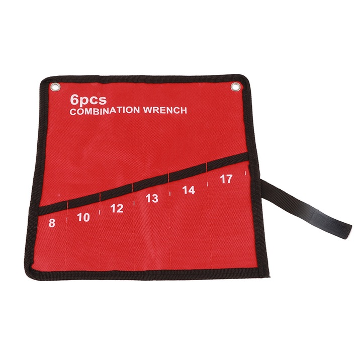 Organizator scule Jormftte, geanta rulata cu 6 buzunare, din panza, usor de transportat, design compact