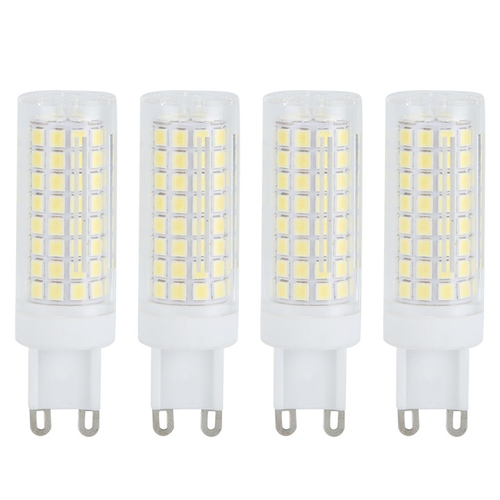 4 db G9 Kerámia LED Izzó Készlet, 4.2W, Fehér, Beltéri Világításhoz