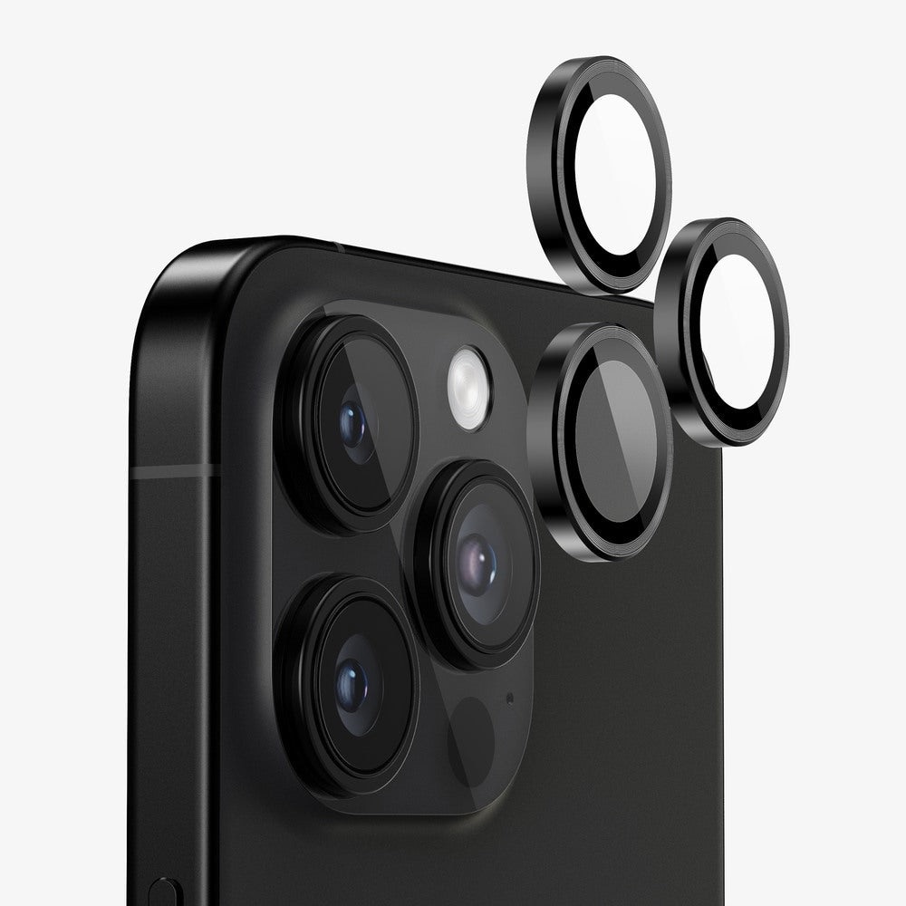 Folie Camera Daden din sticla pentru iPhone 16 Pro/ 16 Pro Max, Full Cover, Protectie Profesionala, Ultra Rezistenta, Calitate Premium, Black Titanium