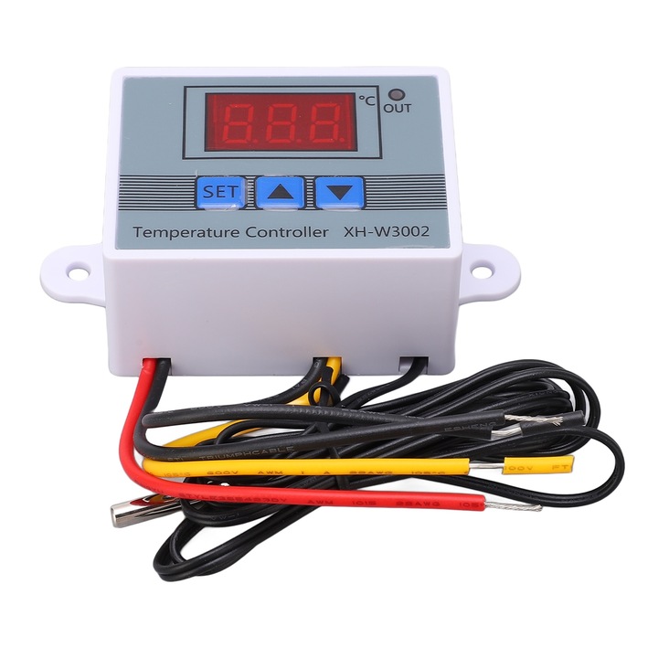 Controler digital de temperatura, Enforose, termostat incalzire/racire cu sonda impermeabila 10A
