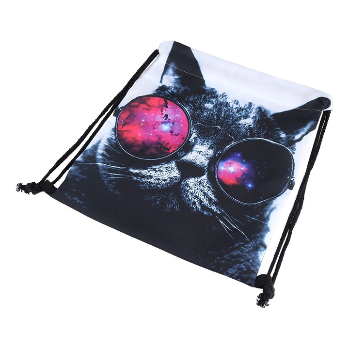 Jormftte divatos hátizsák, 3D nyomtatás, nagy kapacitású, állítható, többszínű