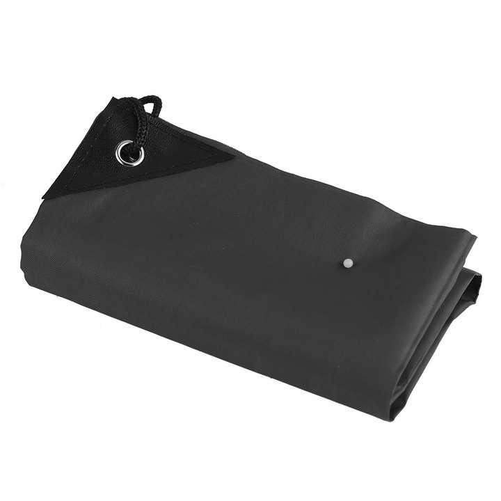 Jormftte vízálló tornazsák, húzózsinóros kialakítású, fekete, könnyű, sporthoz és utazáshoz