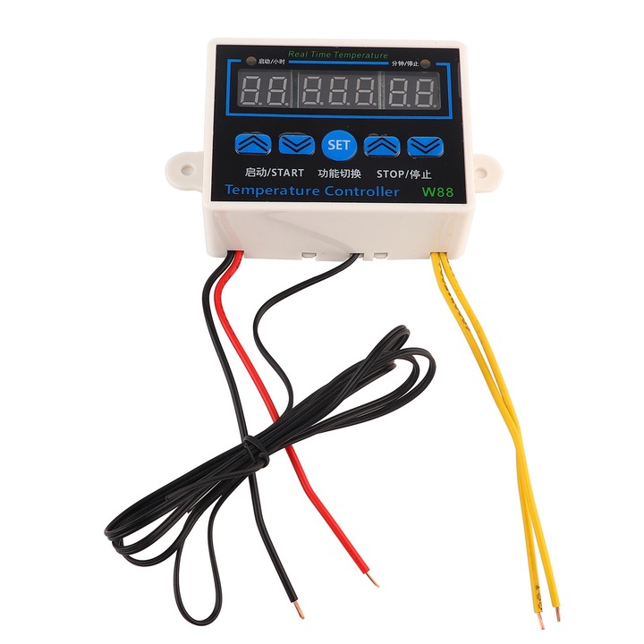 Controler de temperatura inalta Comutator de comanda multifunctional cu 3 afisaje W88 -19~99℃ 220V