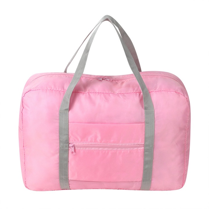Jormftte sporttáska, összecsukható, hordozható, rózsaszín, ruhákhoz és utazási kiegészítőkhöz
