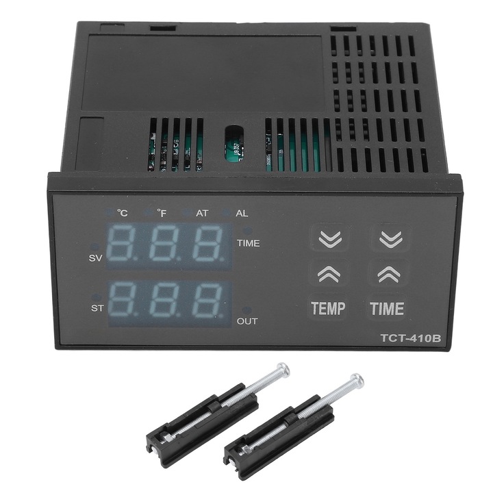 Termostat digital 2 in 1, Enforose, control temperatura si timp, 100-240V, 96x48mm