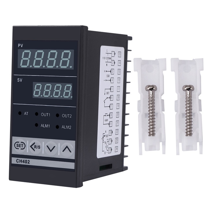 Controler de temperatura digital inteligent Enforose CH402, PID, 0-1300°C, intrare TC/RTD, AC85-264V