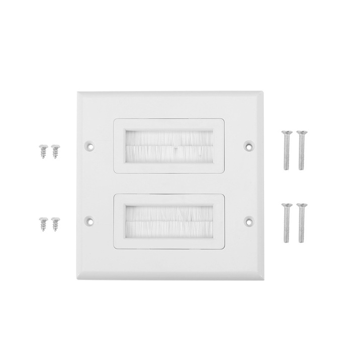 Kábel fali lemez pormentes kefével, Jormftte, könnyű szerelés, szabványos méretek