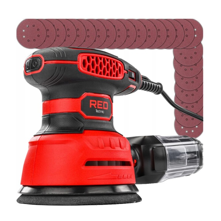 Slefuitor orbital reglabil, diametru disc 125 mm, putere 1100 W, Red Technic
