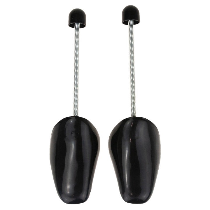 Set de 2 sanuri pentru incaltaminte, plastic, 26.5cm, negru/argintiu