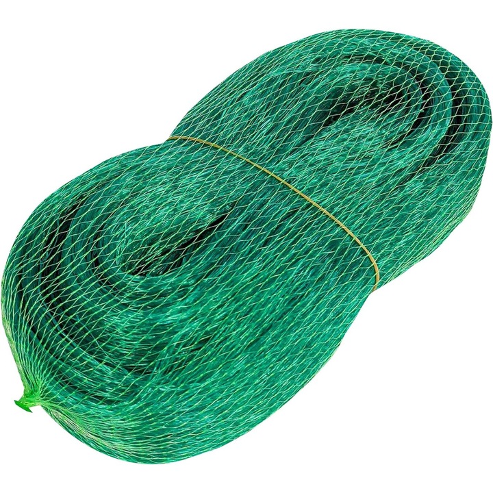 Plasa de protectie impotriva pasarilor 5x50m, verde, material HDPE