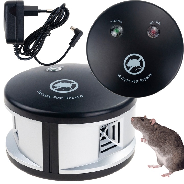 Repelent ultrasonic pentru daunatori, Top Gift, 370m2, 13x7cm, 220-240V